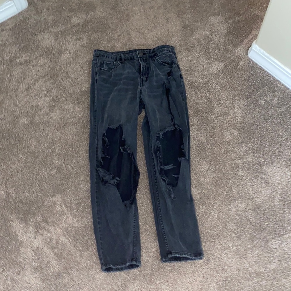 Wild fable super distressed alt jeans! Mom jean style!